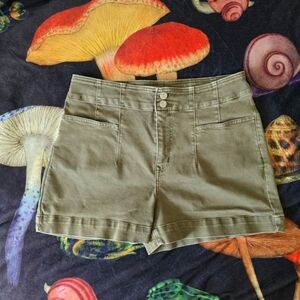 Maurices Olive Green Denim Shorts